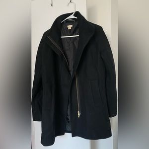 J Crew Factory Black Pea Coat